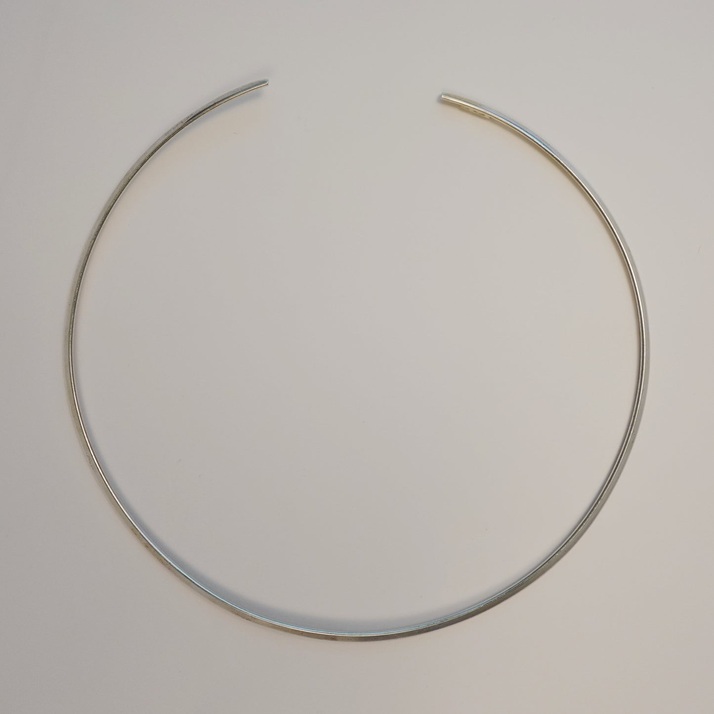 Vintage Sterling Silver Omega Cuff Necklace