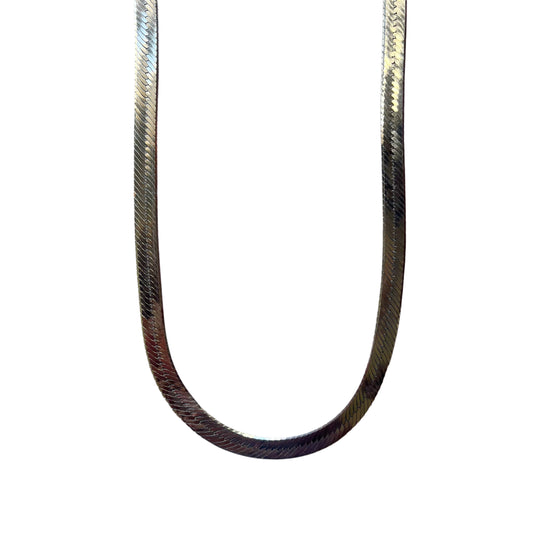 Vintage Sterling Silver Herringbone Necklace