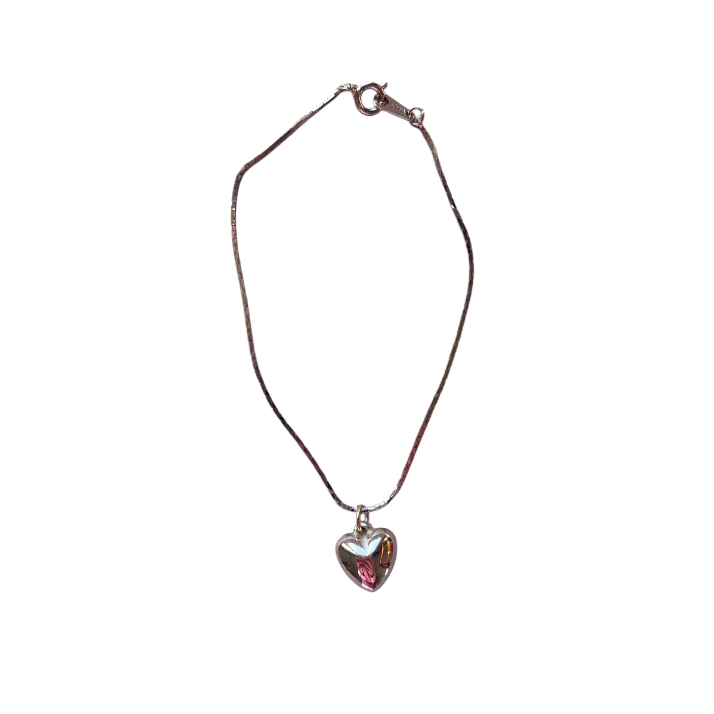 Vintage Delicate Puffy Heart Bracelet