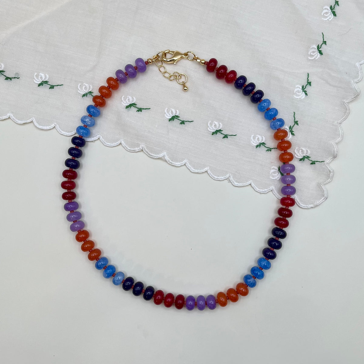 Orchid Beaded Necklace