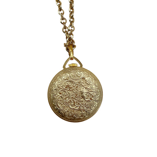 Vintage Swissam Round Watch Necklace