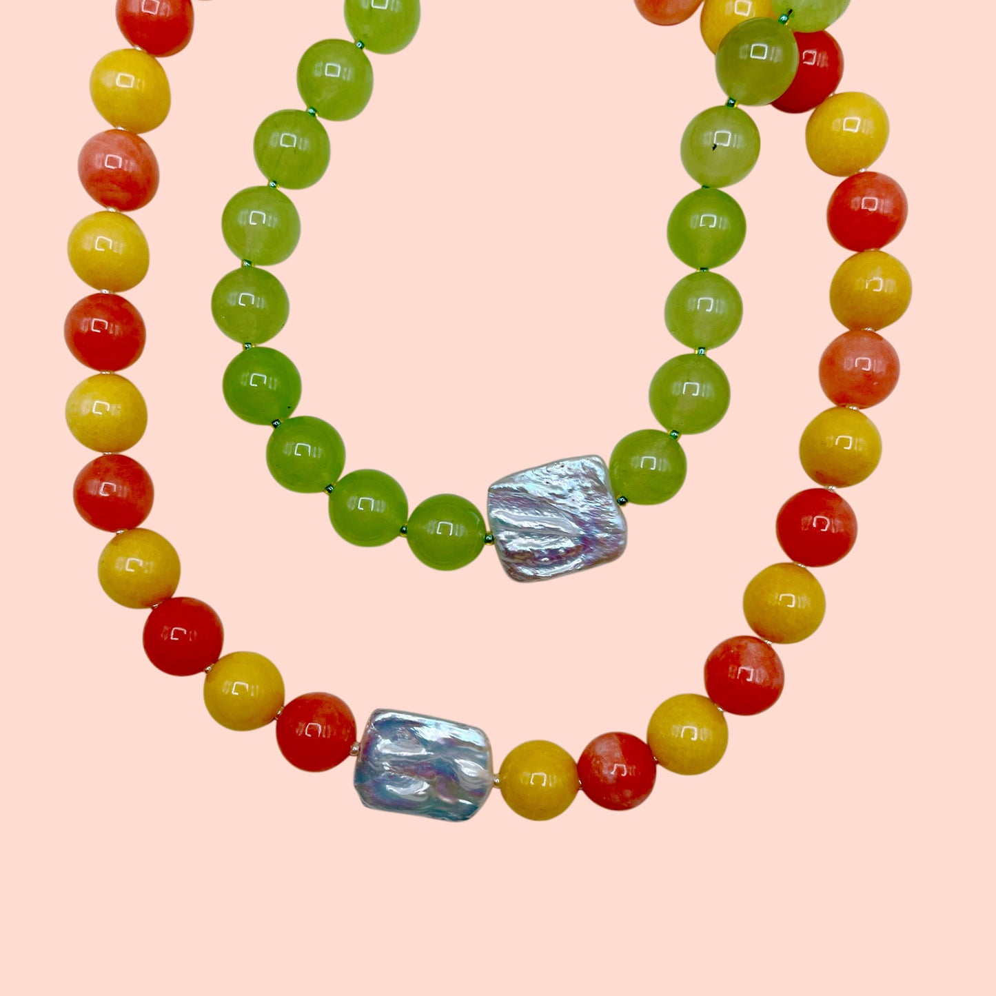 Lime Beaded Necklace