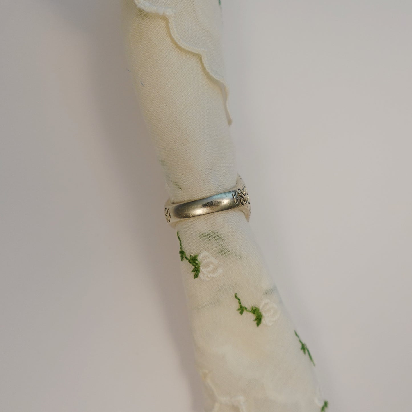 Vintage Hammered Sterling Silver Statement Ring