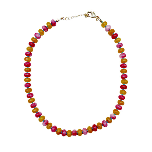 Dragonfruit Beaded Necklace