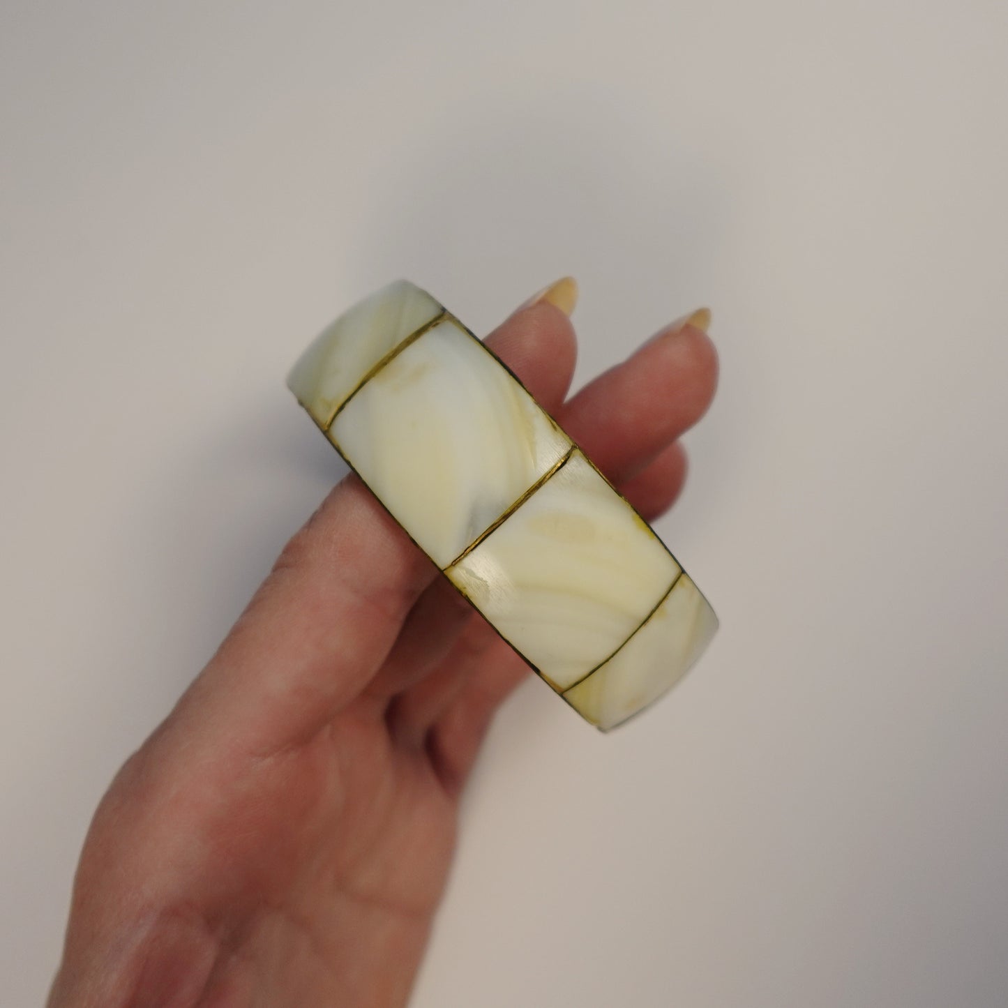 Vintage MOP Inlay Bangle Bracelet