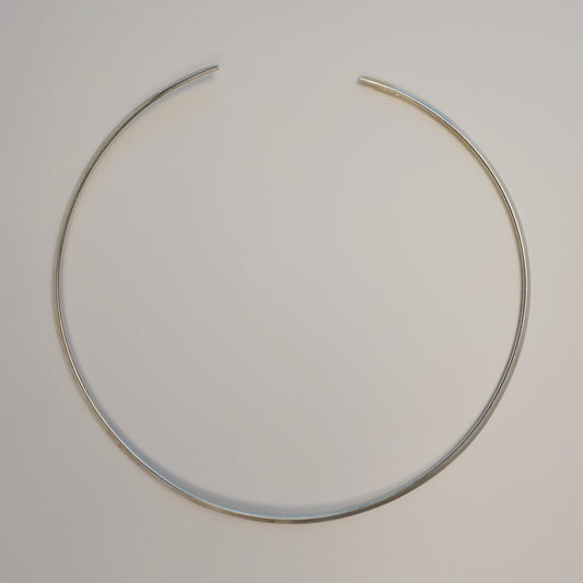 Vintage Sterling Silver Omega Cuff Necklace