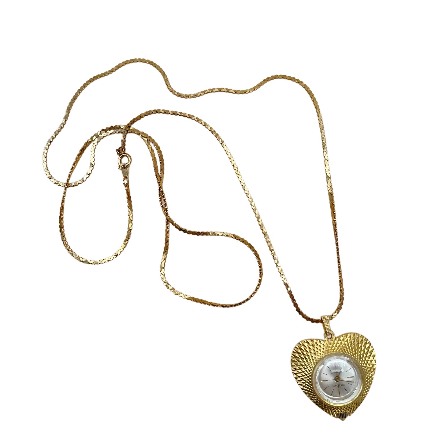 Vintage Byn De Luxe Automatic Watch Necklace