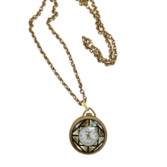 Vintage Swissam Round Watch Necklace