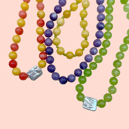 Grape Beaded Necklace