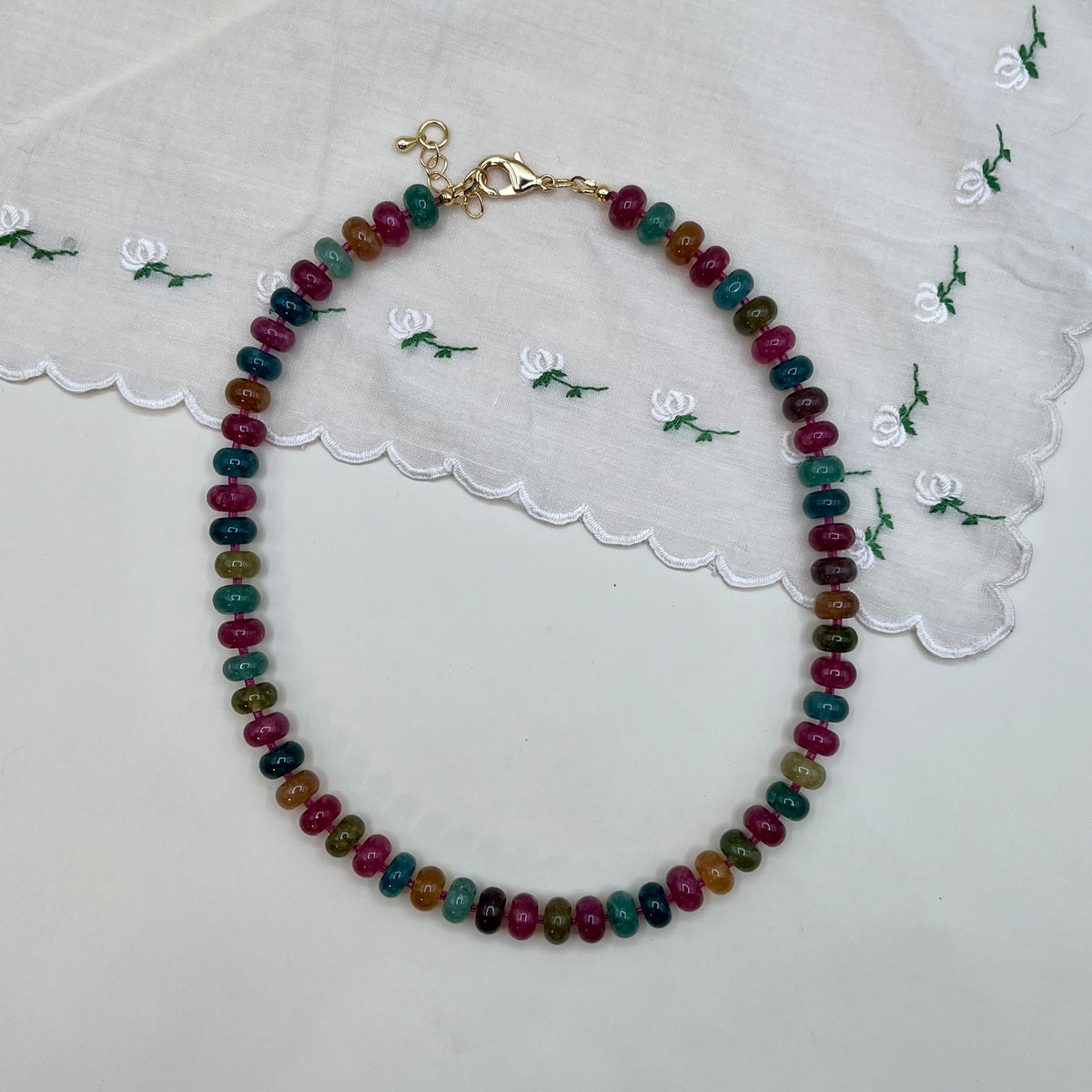 Autumn Sangria Beaded Necklace