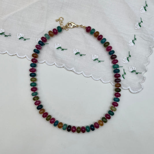 Autumn Sangria Beaded Necklace