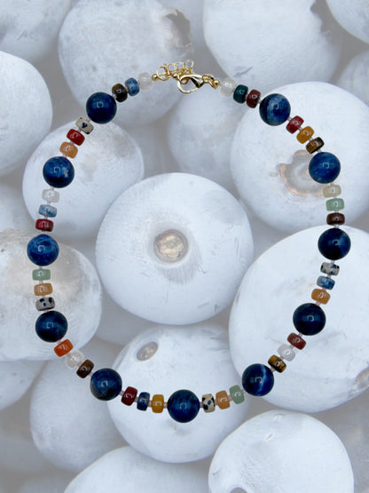 Blueberry Beaded Necklace