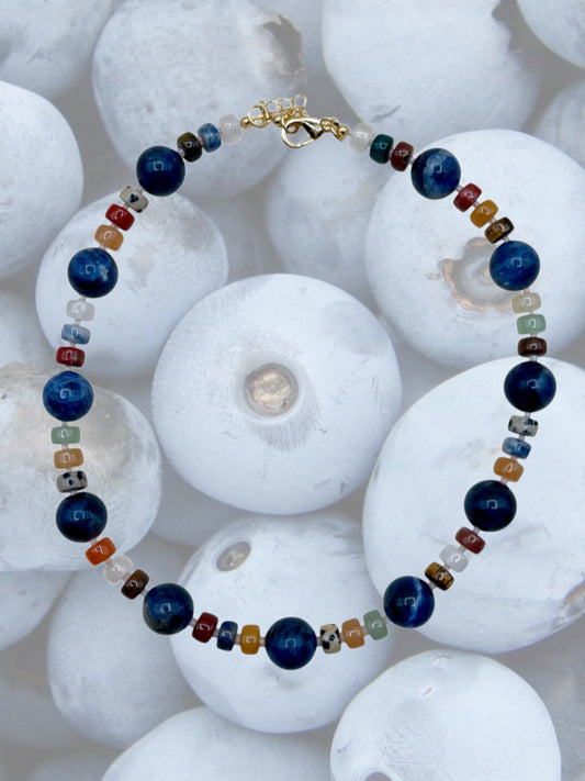 Blueberry Beaded Necklace