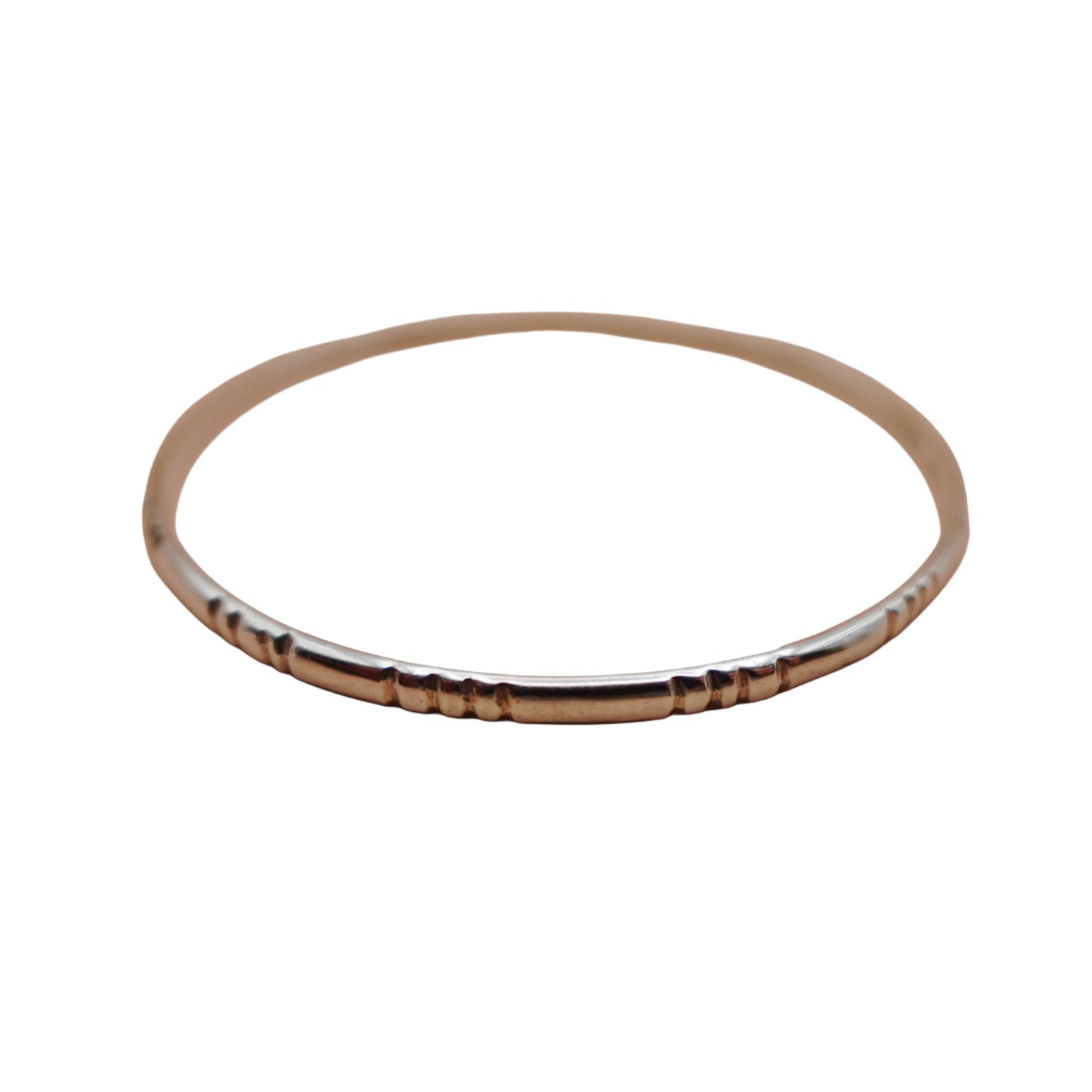 Vintage Sterling Silver Ridged Bangle