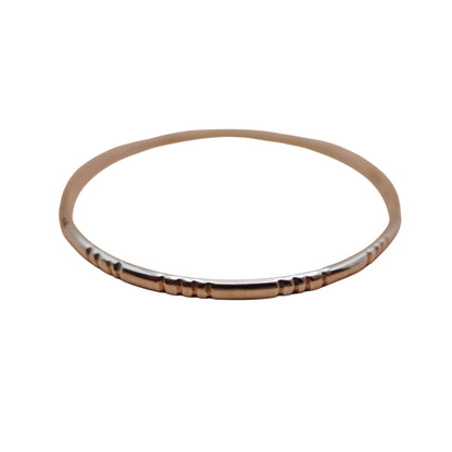 Vintage Sterling Silver Ridged Bangle
