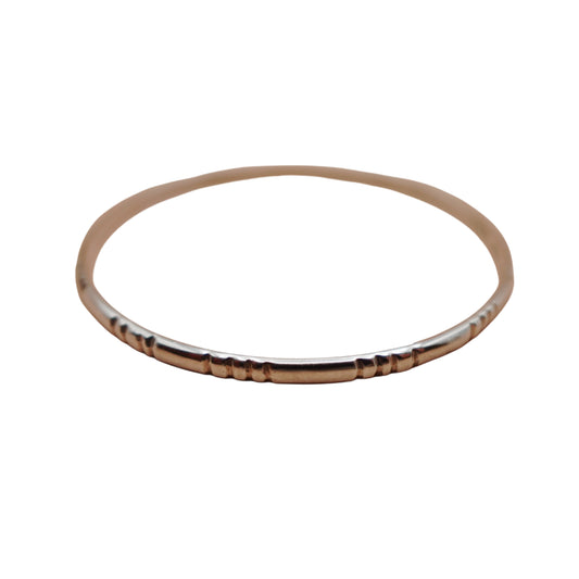 Vintage Sterling Silver Ridged Bangle