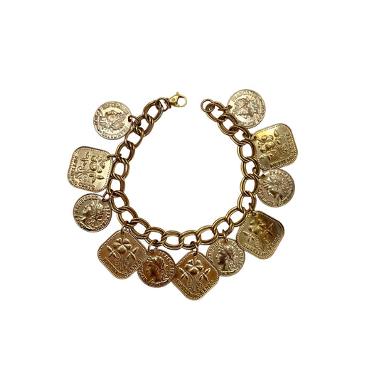 Vintage French Coin Bracelet