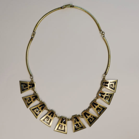 Vintage Mexico Alpaca Silver Necklace