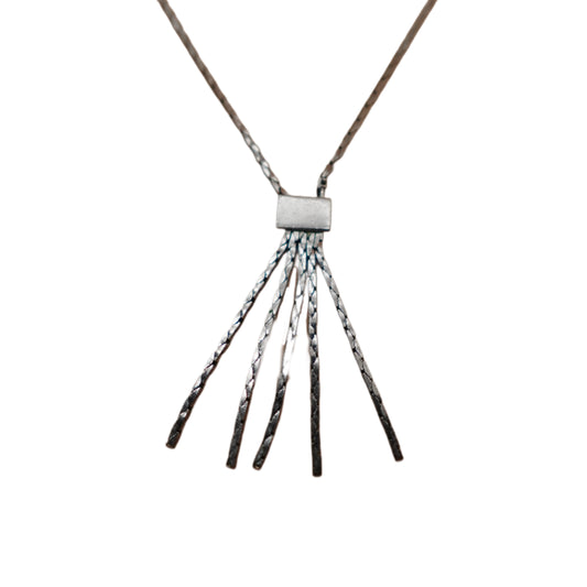 Vintage Avon Silver Fringe Drop Necklace