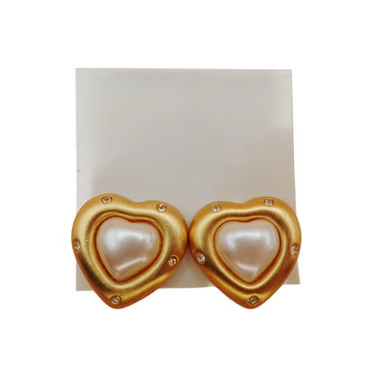 Vintage Givenchy Heart Clip On Earrings
