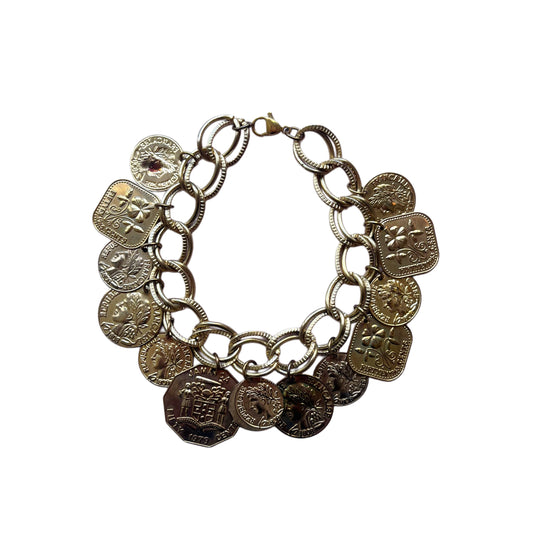 Vintage French Coin Bracelet