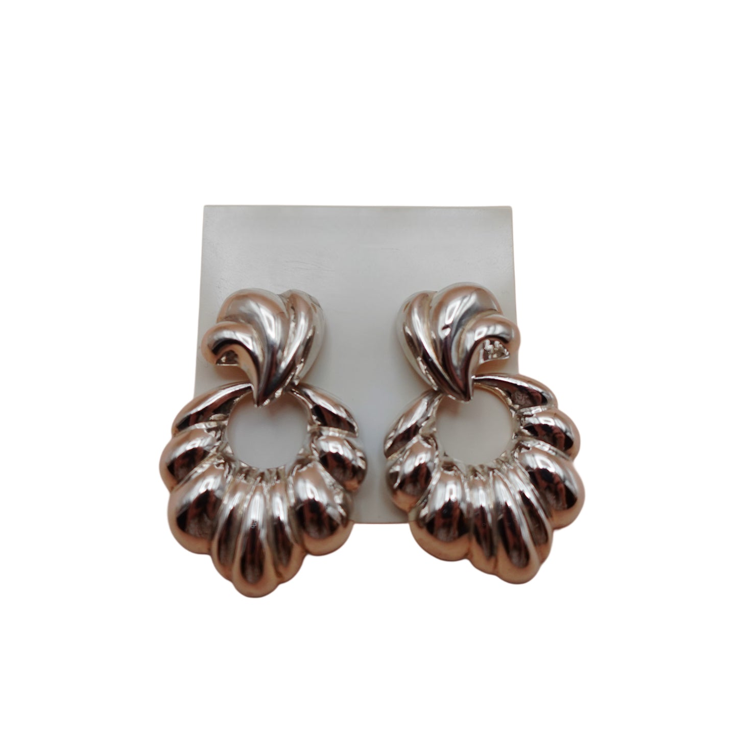 Vintage Sterling Silver Door Knocker Earrings