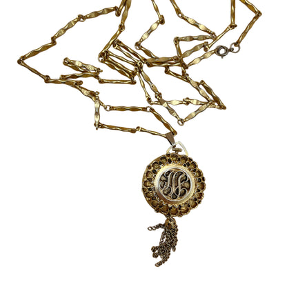Vintage Lucerne Monogram Watch Necklace