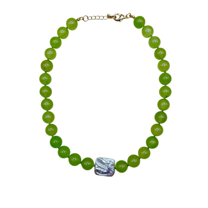 Lime Beaded Necklace