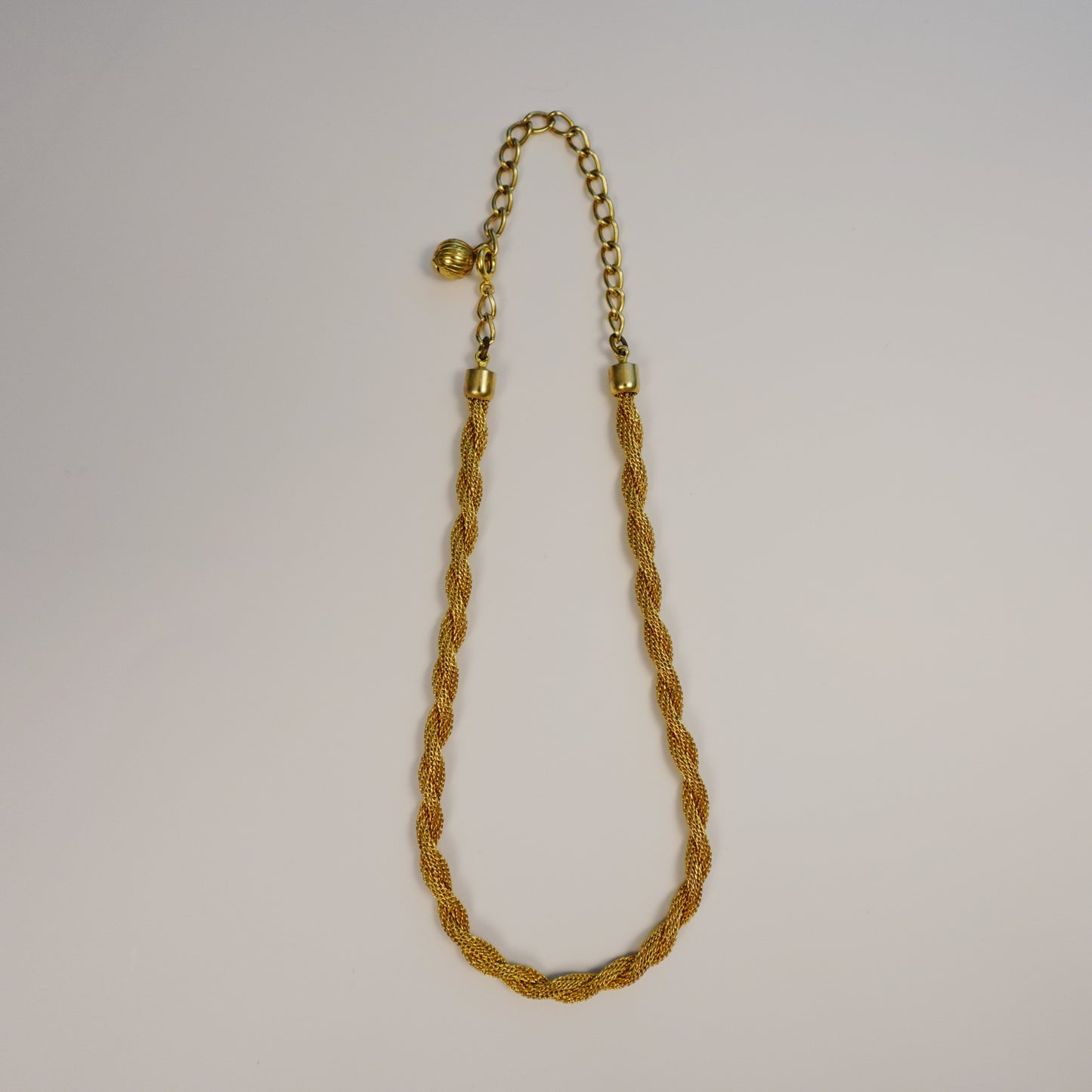 Vintage Gold Tone Twisted Mesh Choker Necklace