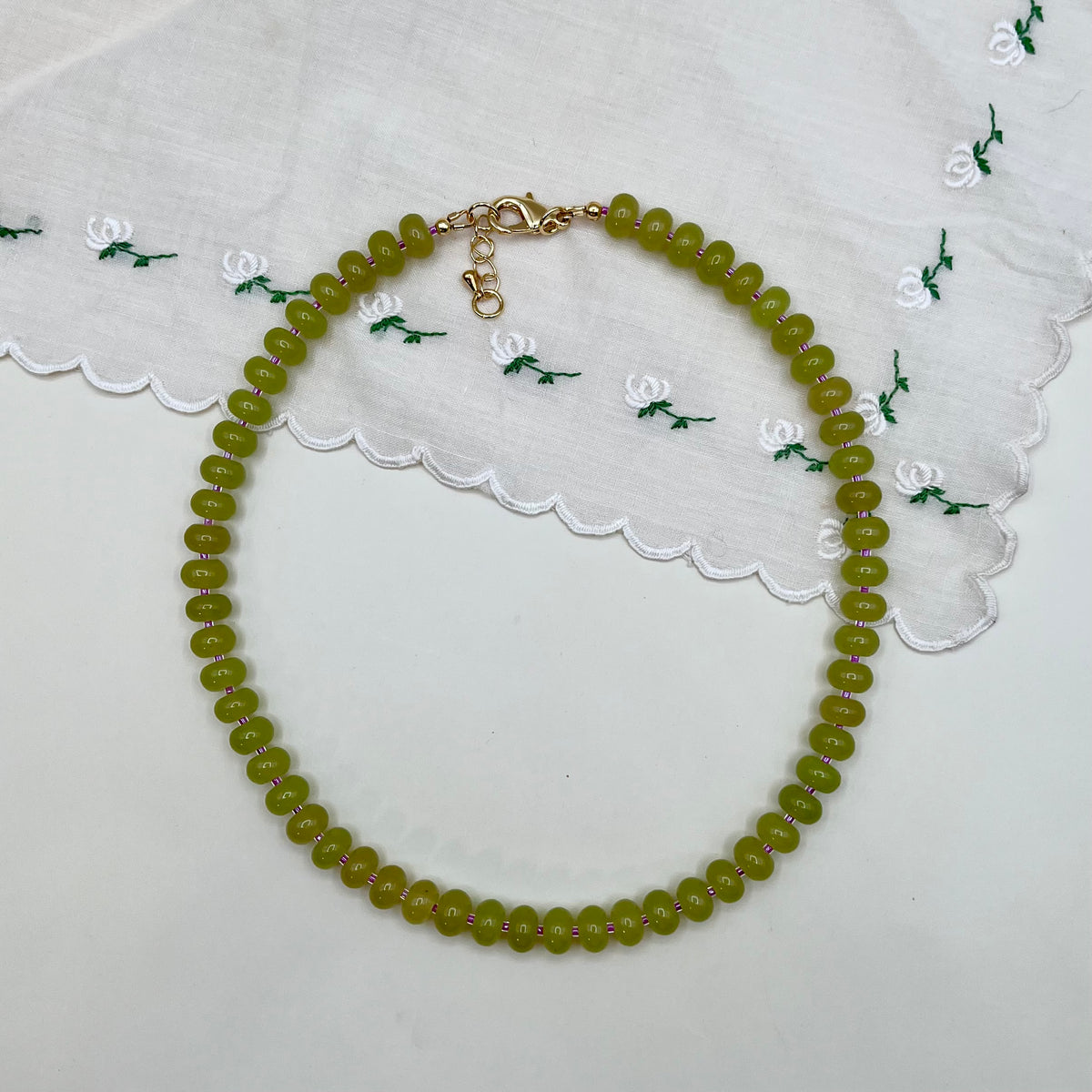 Chartreuse Beaded Necklace