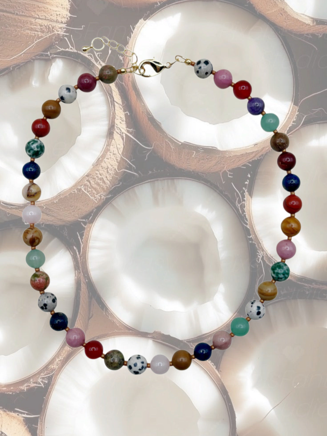 Coconut Mix Beaded Necklace