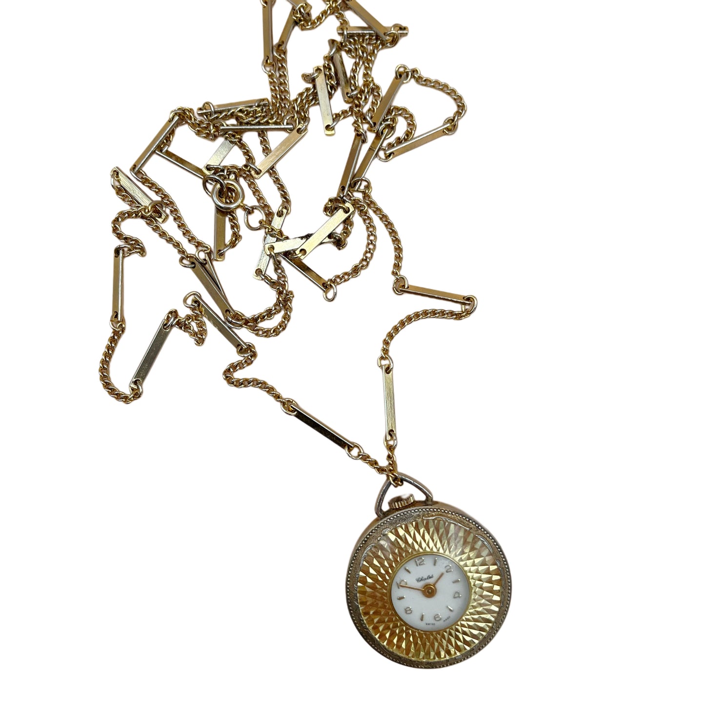 Vintage Château Round Watch Necklace