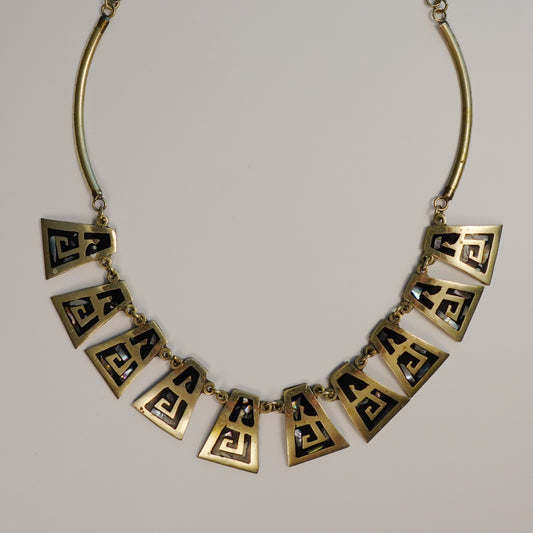 Vintage Mexico Alpaca Silver Necklace