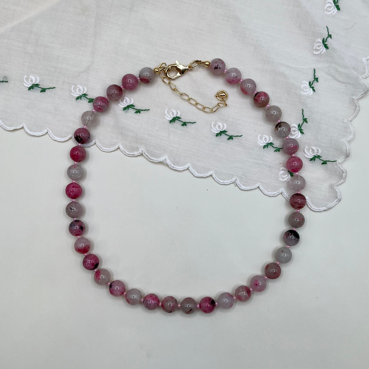 Rosewater Beaded Necklace