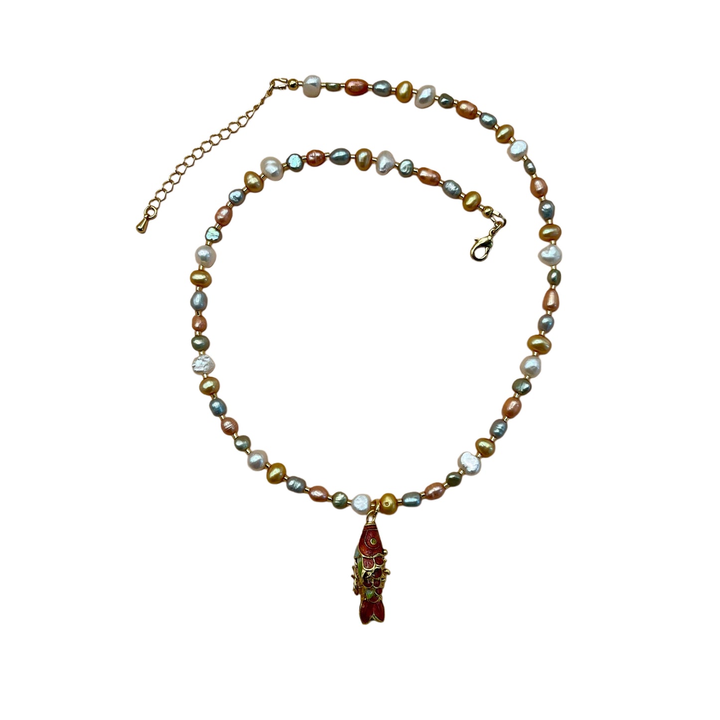 Articulated Fish Pendant Necklace