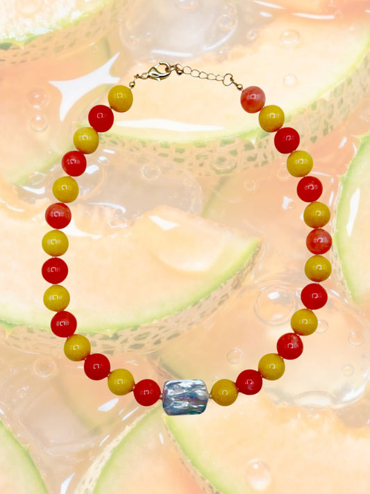 Melon Beaded Necklace