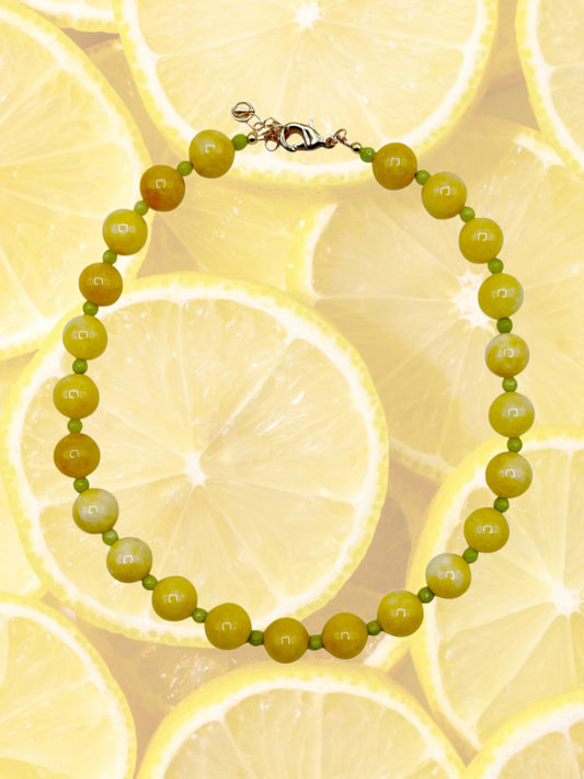 Lemon Beaded Necklace