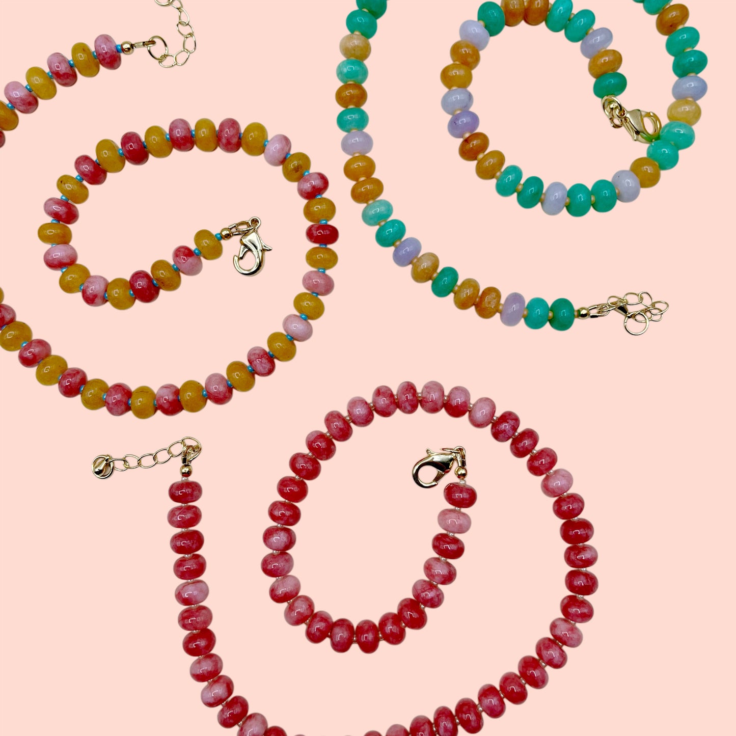 Strawberry Beaded Necklace