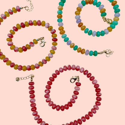 Strawberry Beaded Necklace