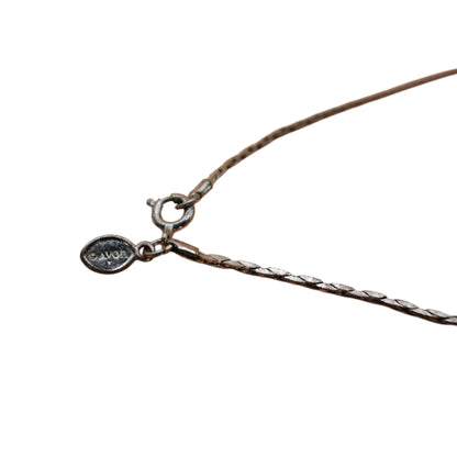 Vintage Avon Silver Fringe Drop Necklace