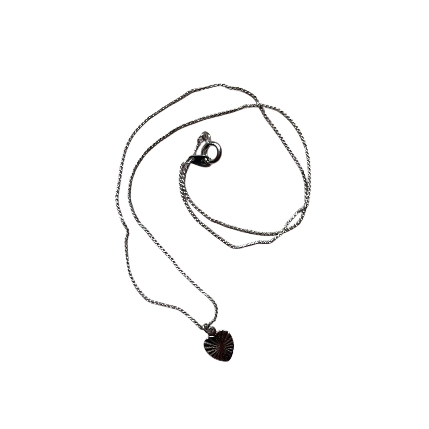 Vintage Silver Mini Heart Necklace
