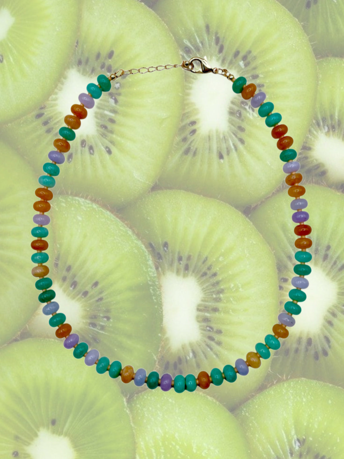 Kiwi Beaded Necklace
