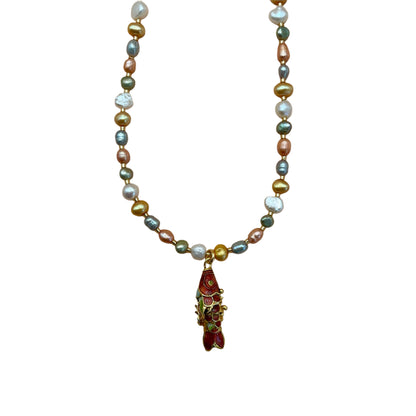 Articulated Fish Pendant Necklace