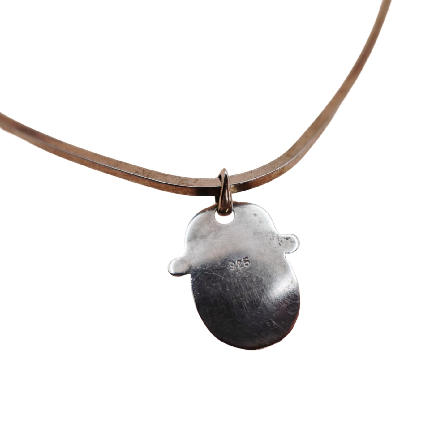 Vintage Silver Pendant Cuff Necklace