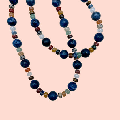 Blueberry Beaded Necklace