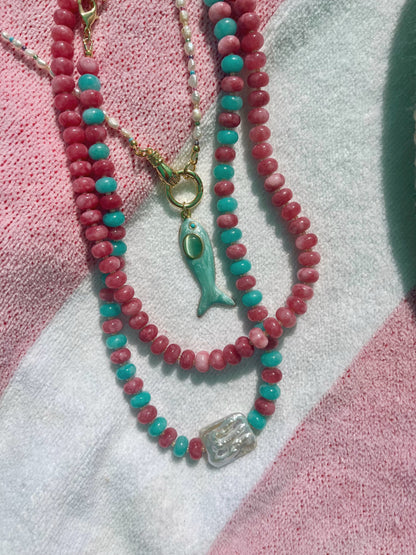 Strawberry Beaded Necklace