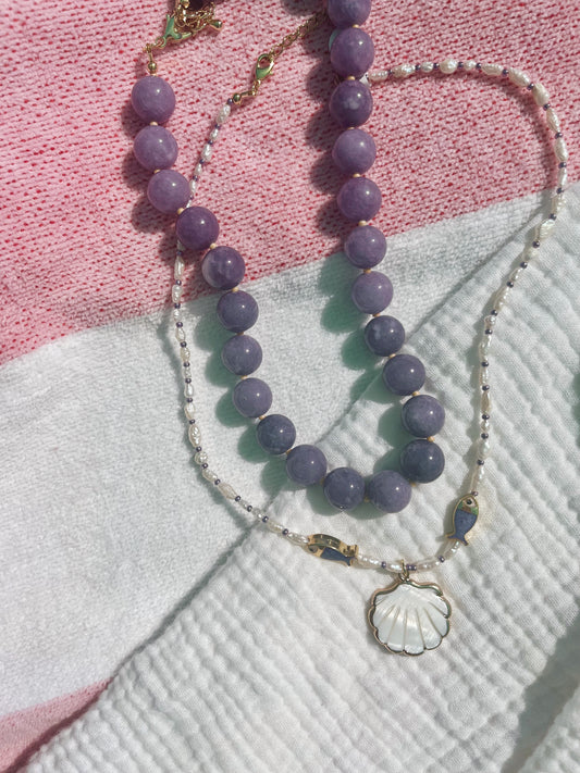 Grape Beaded Necklace