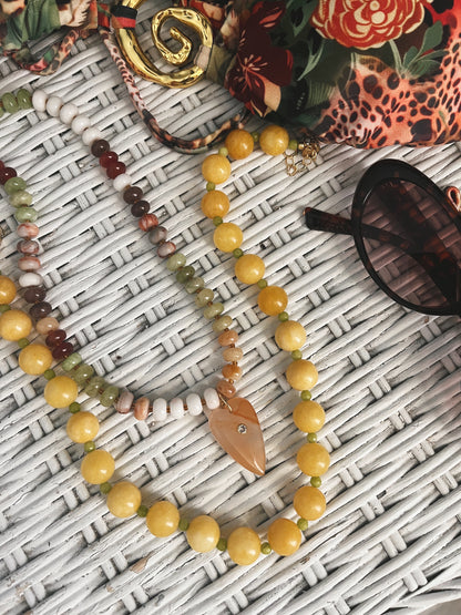 Lemon Beaded Necklace