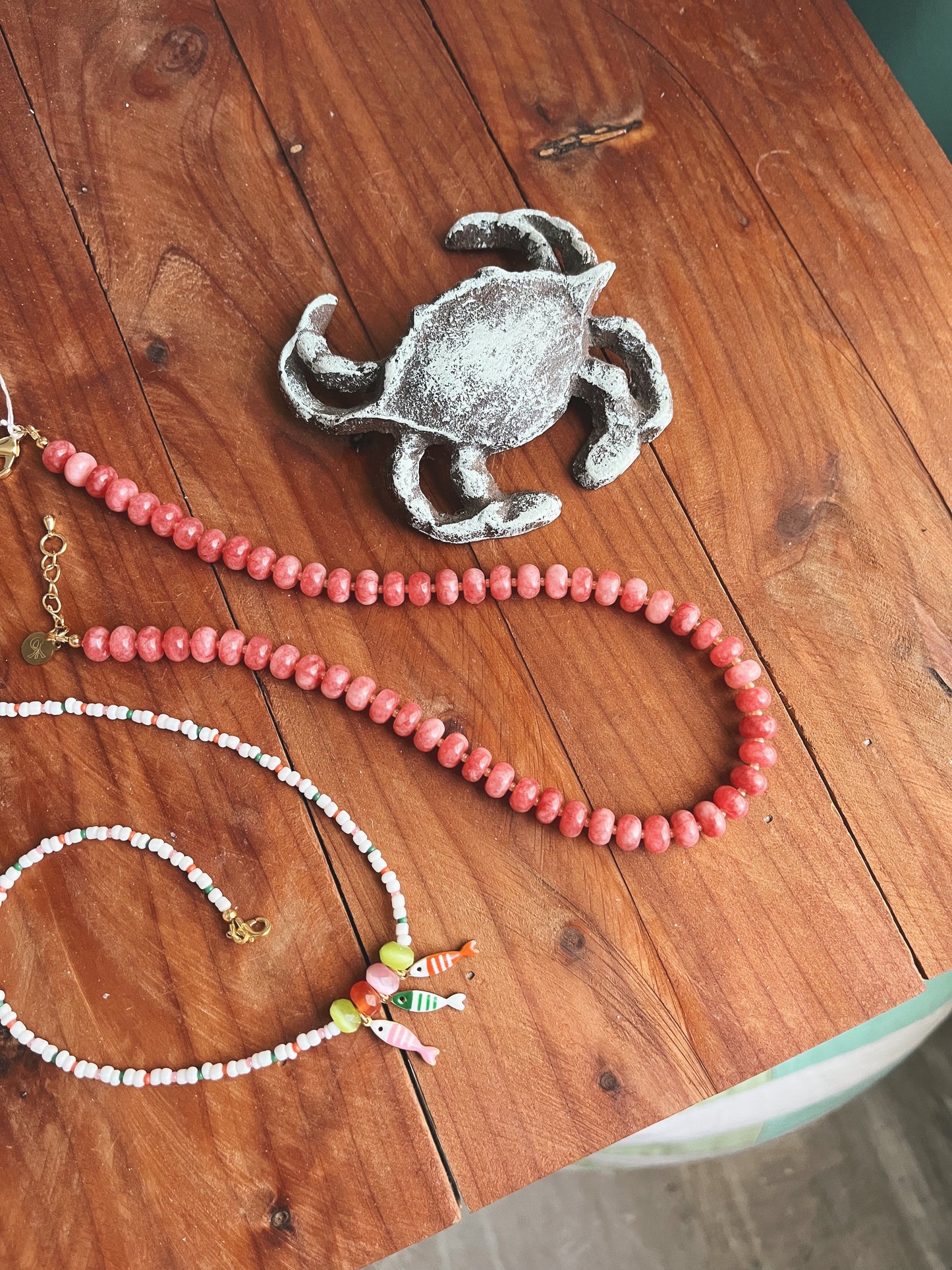 Strawberry Beaded Necklace