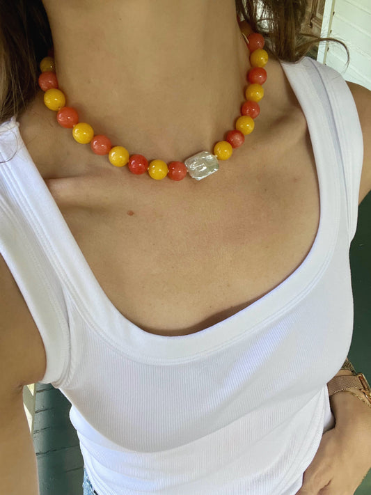 Melon Beaded Necklace